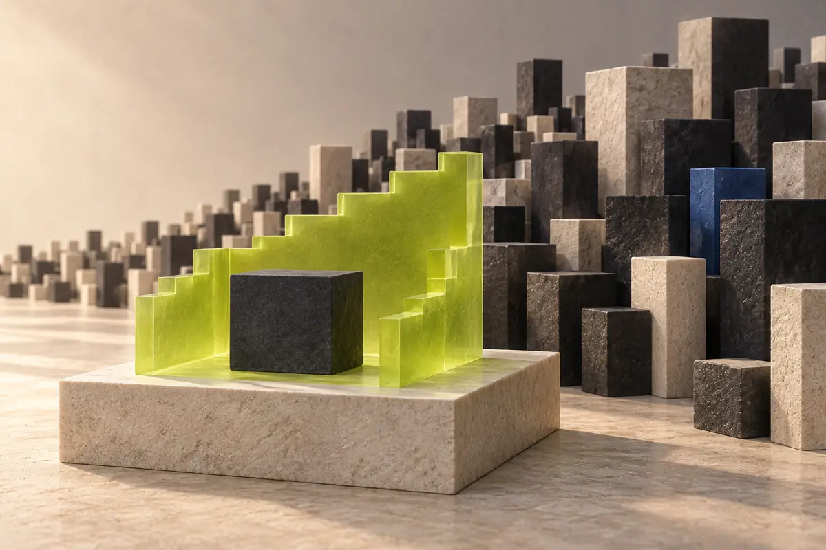 A fixed position block surrounded by a rising margin boundary as market-wide exposure grows.