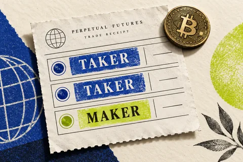 A crypto futures receipt separates maker and taker fills within one order