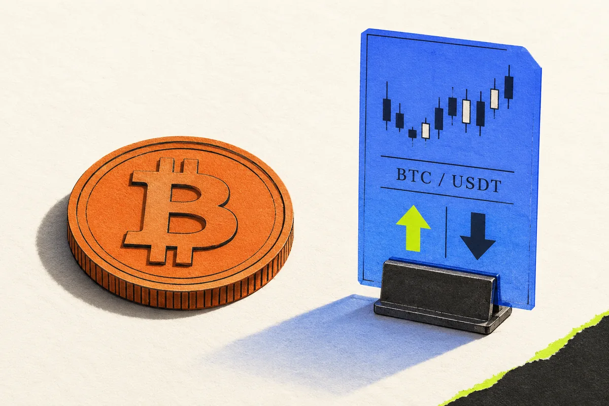 Bitcoin coin and a separate BTC/USDT contract distinguish owning BTC from trading its price