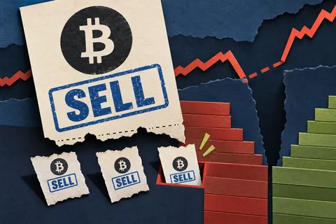 A Bitcoin sell instruction activates but only part of its order pieces find matching bids