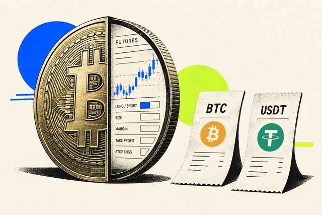 Bitcoin futures contract paired with a USDT settlement ticket