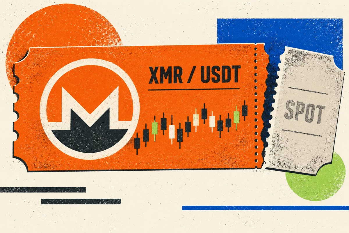 Monero XMR USDT futures ticket remains intact beside a detached spot-market stub